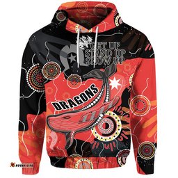 custom personalised dragons zip up and pullover hoodie rugby naidoc week aboriginal style