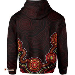 custom personalised aboriginal hoodie dot patterns style