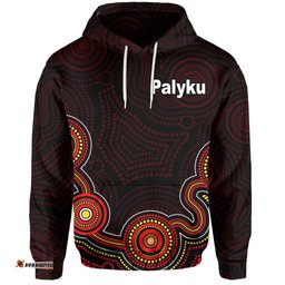 custom personalised aboriginal hoodie dot patterns style