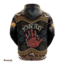 personalised naidoc week hoodie aboriginal art hand stencils