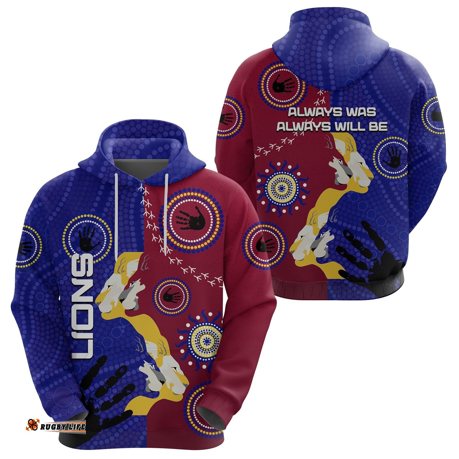 NAIDOC Brisbane Lions Hoodie Indigenous Style