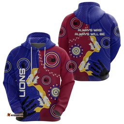 NAIDOC Brisbane Lions Hoodie Indigenous Style