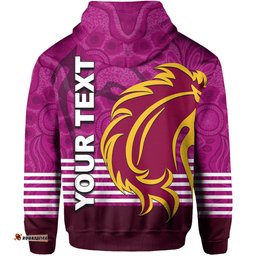 custom personalised broncos rugby hoodie pink jersey 07