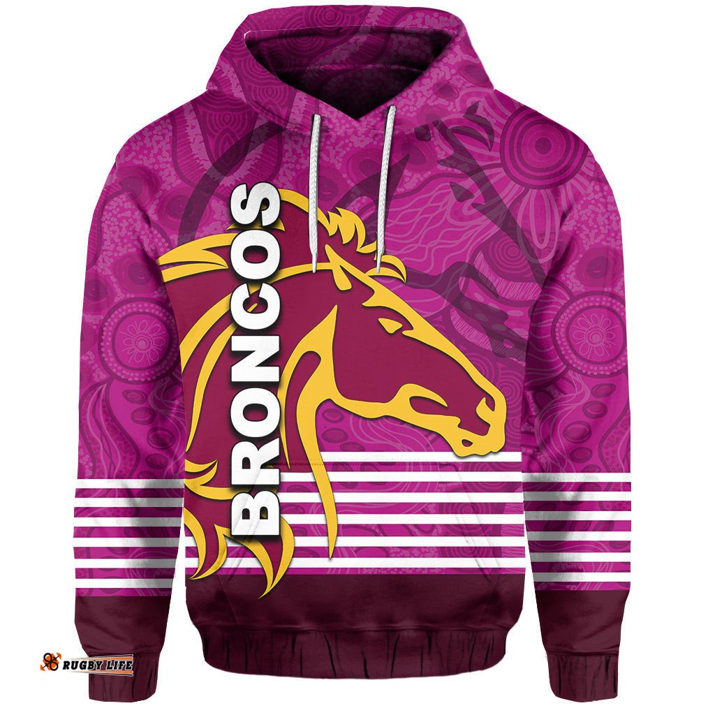 custom personalised broncos rugby hoodie pink jersey 07