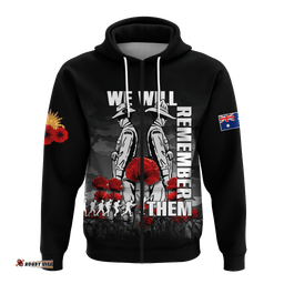 australia anzac hoodie camouflage with poppy black