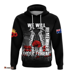 australia anzac hoodie camouflage with poppy black