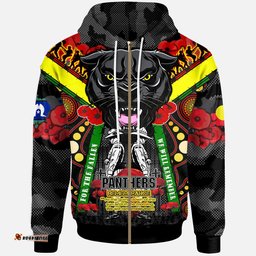 panthers rugby anzac day watercolour hoodie remembrance chocolate soldiers with poppy flower rlt12