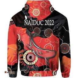 naidoc week zip up and pullover hoodie whale aboriginal style