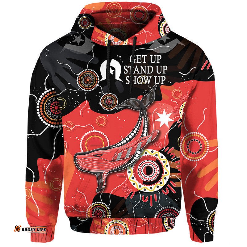 naidoc week zip up and pullover hoodie whale aboriginal style