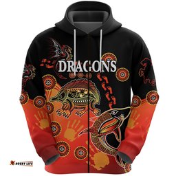 St. George Dragons Zip Hoodie Simple Indigenous Latest Version