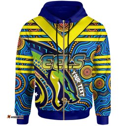 eels rugby hoodie custom electric eel with aboriginal patterns hoodie rlt12