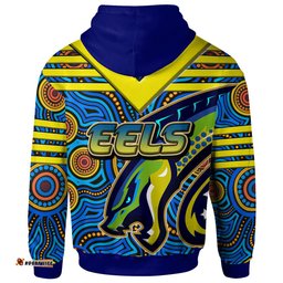 eels rugby hoodie custom electric eel with aboriginal patterns hoodie rlt12
