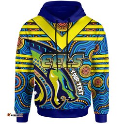 eels rugby hoodie custom electric eel with aboriginal patterns hoodie rlt12