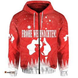 custom personalised australia zip up and pullover hoodie yulefest australian xmas tree snow
