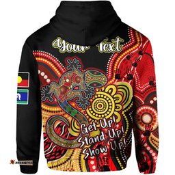 custom personalised naidoc week hoodie aboriginal lizard always proud history