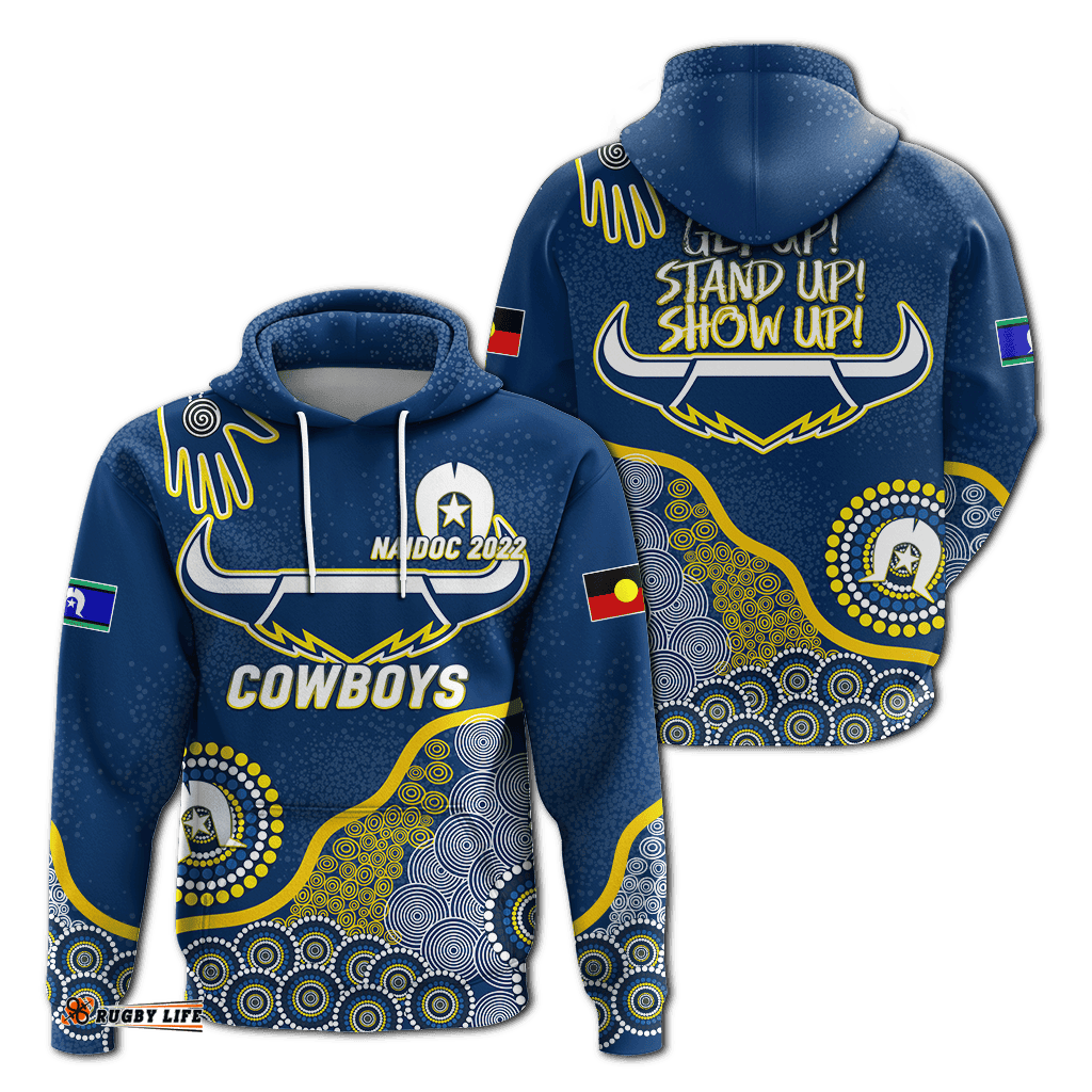 cowboys rugby naidoc aboriginal hoodie