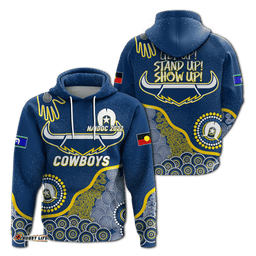 cowboys rugby naidoc aboriginal hoodie