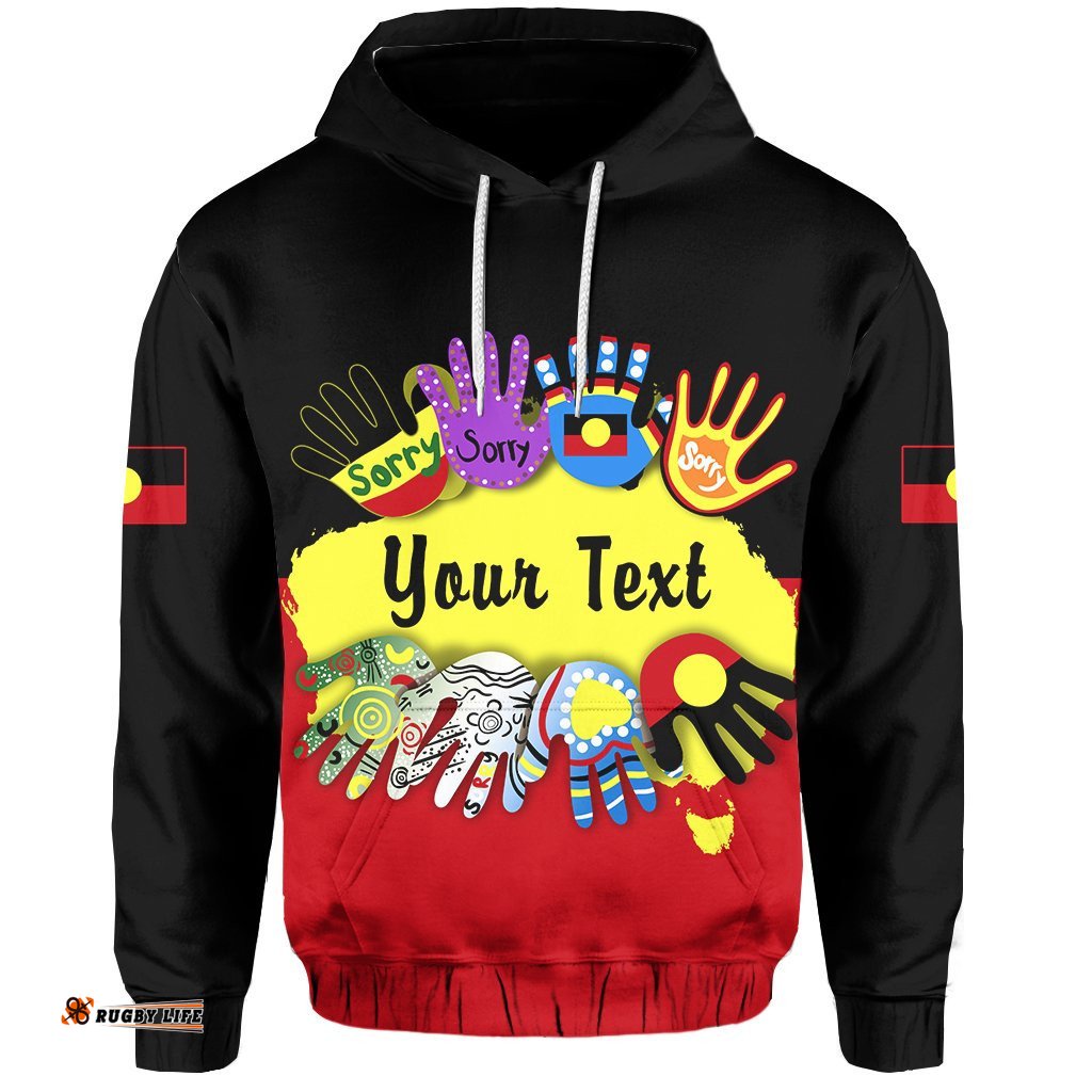 Custom Personalised National Sorry Day Hoodie Version 01 Australian Aboriginal