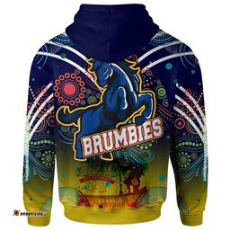 brumbies rugby hoodie anzac day "lest we forget" brumbies aboriginal pattern with horse hoodie rlt12