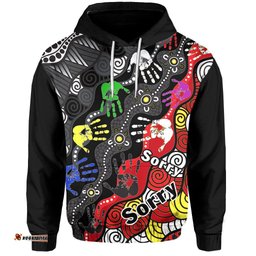 Custom Personalised National Sorry Day Hoodie Version 03 Australian Aboriginal