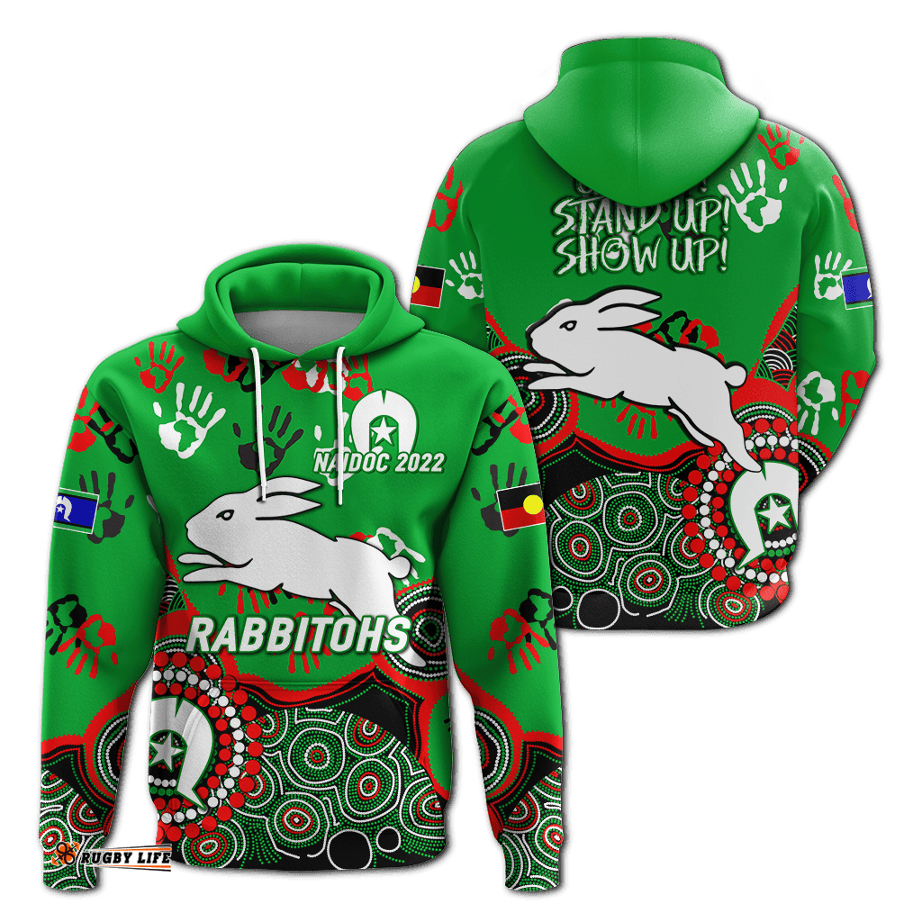 rabbitohs rugby naidoc aboriginal hoodie