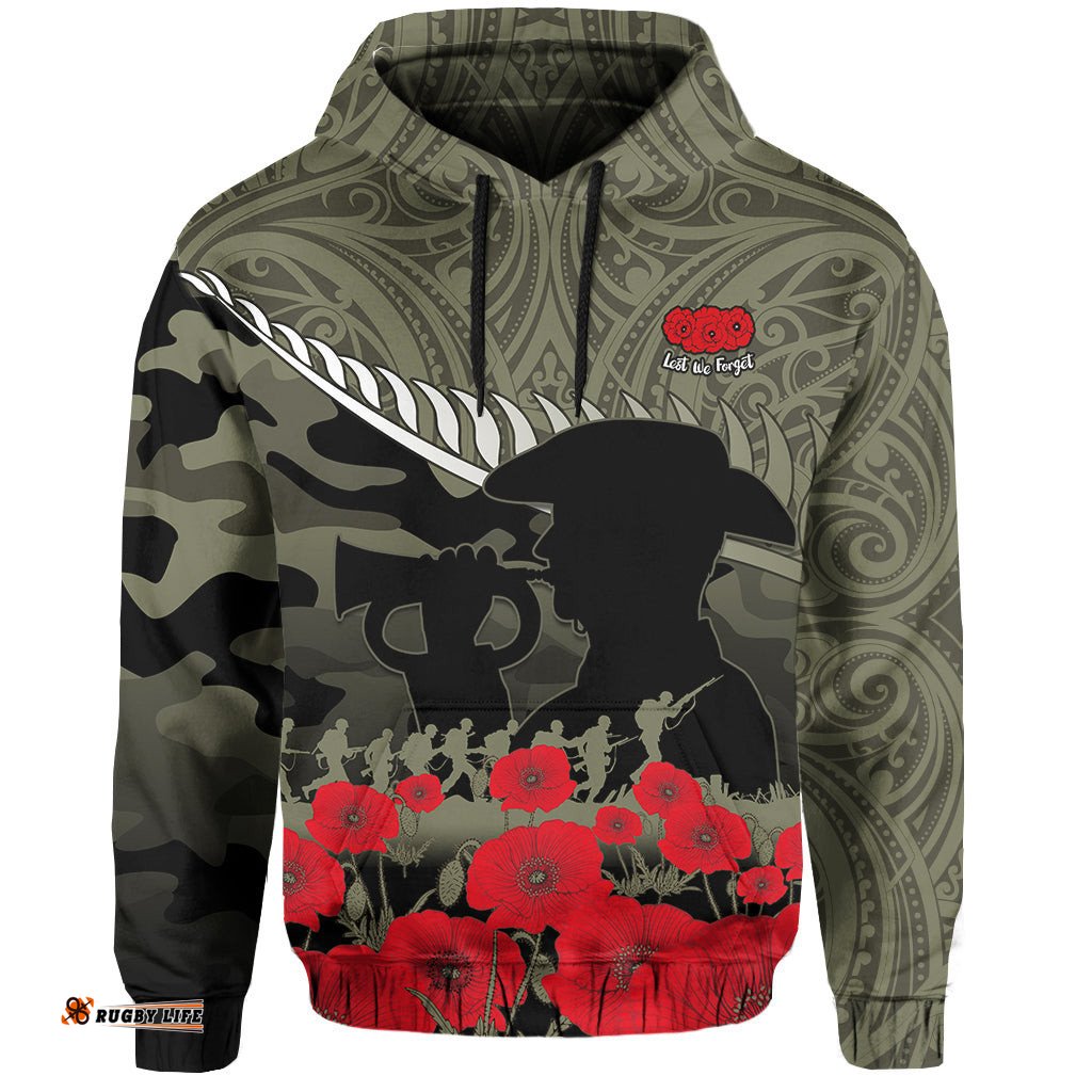 new zealand anzac hoodie maori camouflage