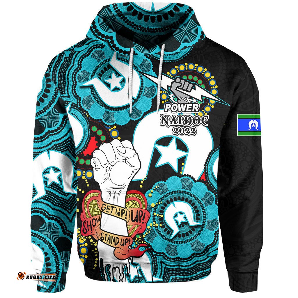 custom personalised power australian football hoodie naidoc week lets fight together 05