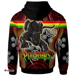 panthers rugby hoodie custom panthers with aboriginal contemporary dot painting pattern hoodie rlt12