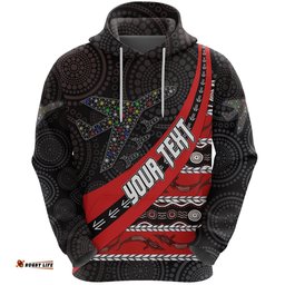 Custom Personalised NAIDOC Essendon Hoodie Aboriginal Bombers