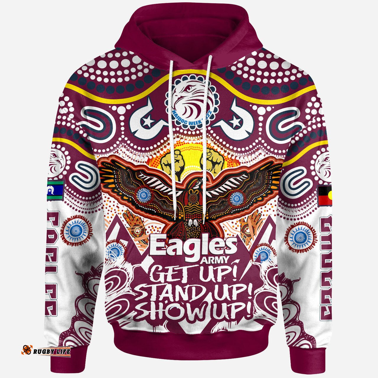 sea eagles rugby naidoc week hoodie sea eagles naidoc celebrations aboriginal and torres strait islanders culture hoodie rlt12