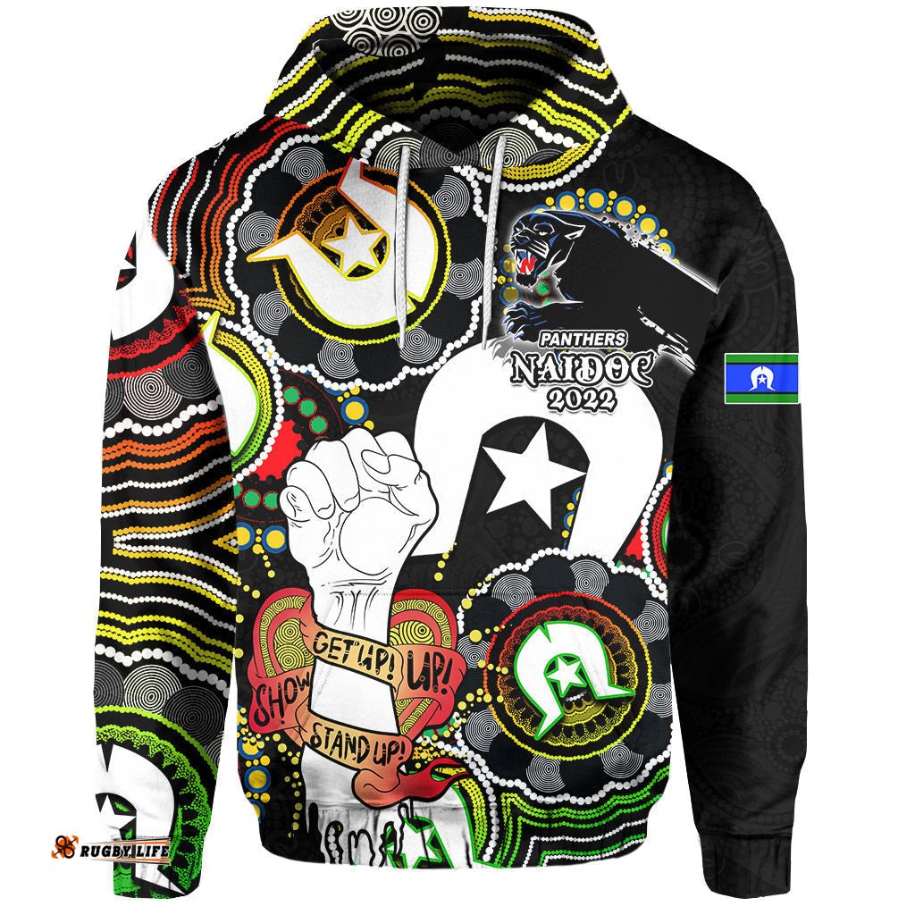 custom personalised panthers rugby naidoc week hoodie lets fight together 03
