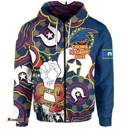 custom personalised crows australian football hoodie naidoc week lets fight together no1 07