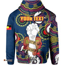 custom personalised crows australian football hoodie naidoc week lets fight together no1 07