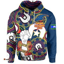 custom personalised crows australian football hoodie naidoc week lets fight together no1 07