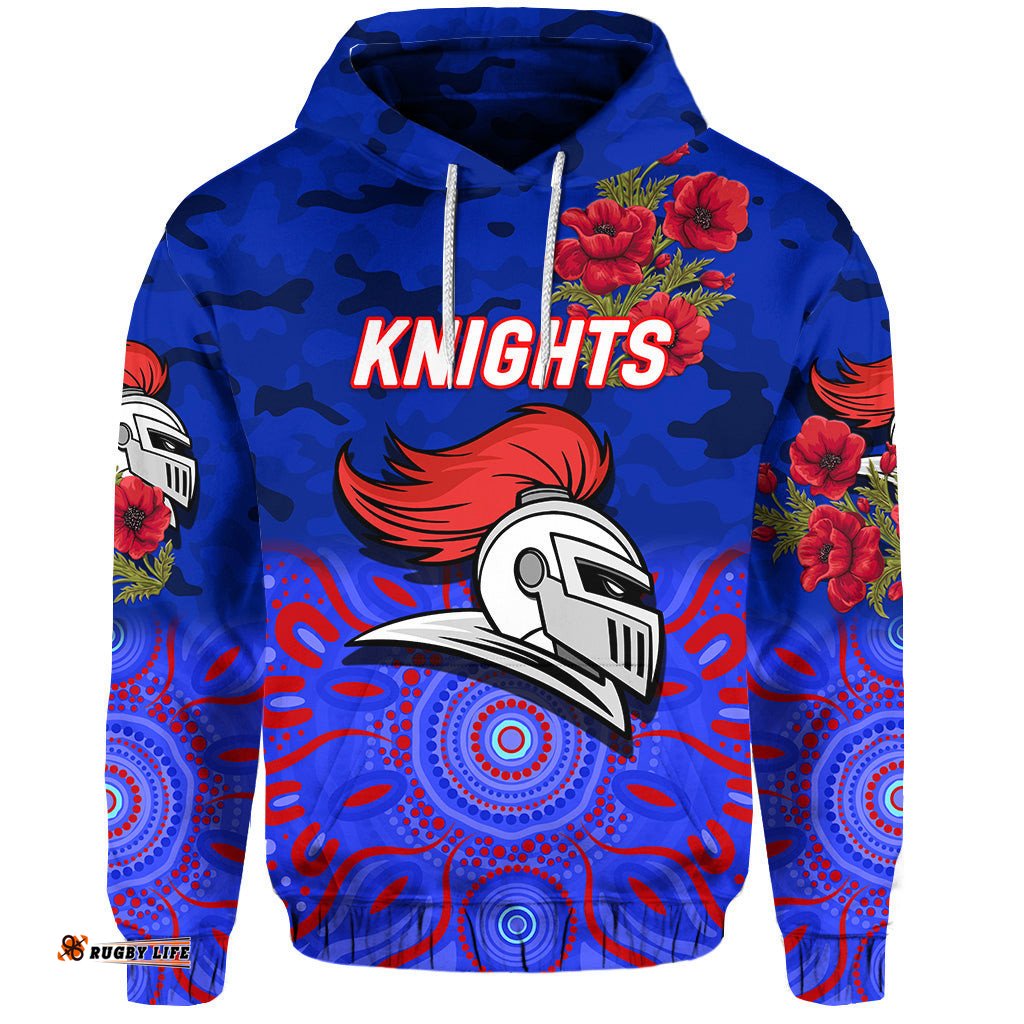 custom personalised newcastle knights anzac zip up and pullover hoodie indigenous vibes