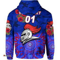 custom personalised newcastle knights anzac zip up and pullover hoodie indigenous vibes