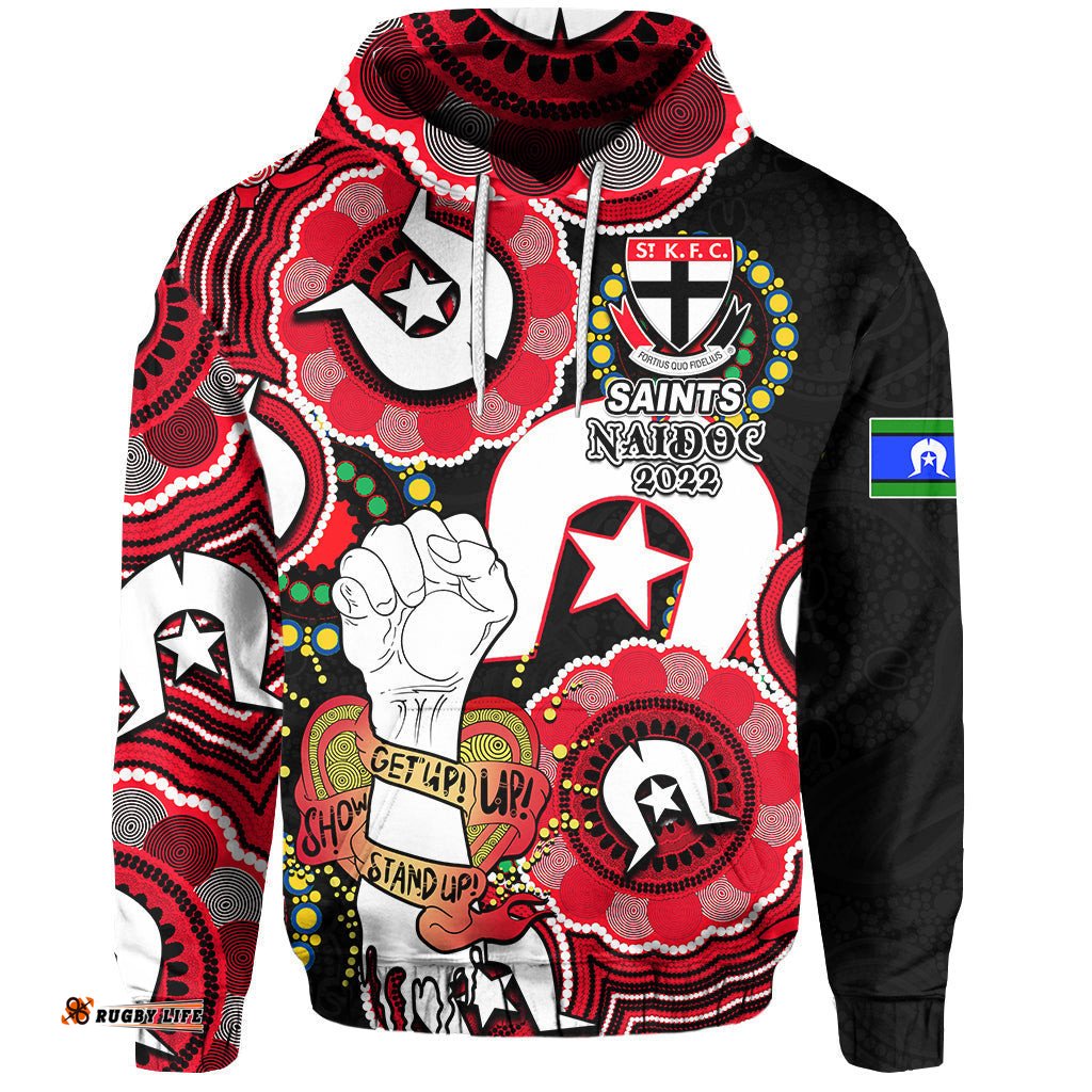 custom personalised saints australian football hoodie naidoc week lets fight together 07
