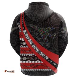 NAIDOC Essendon Zip Hoodie Aboriginal Bombers
