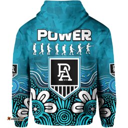 power anzac hoodie port adelaide aboriginal remember them