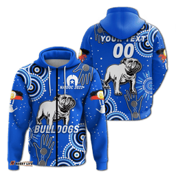 custom personalised bulldogs rugby naidoc aboriginal hoodie