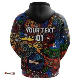 Custom Personalised Australia NAIDOC Week Hoodie Indigenous Be Proud, Custom Text And Number
