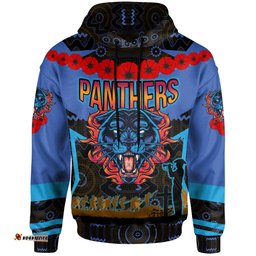 panthers rugby hoodie custom anzac angry panther style hoodie