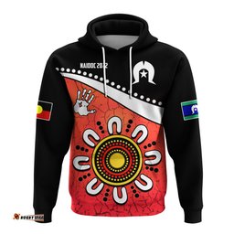 custom personalised naidoc week hoodie torres strait islanders version red aboriginal the dhari