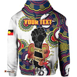 custom personalised crows australian football hoodie naidoc week lets fight together no2 08