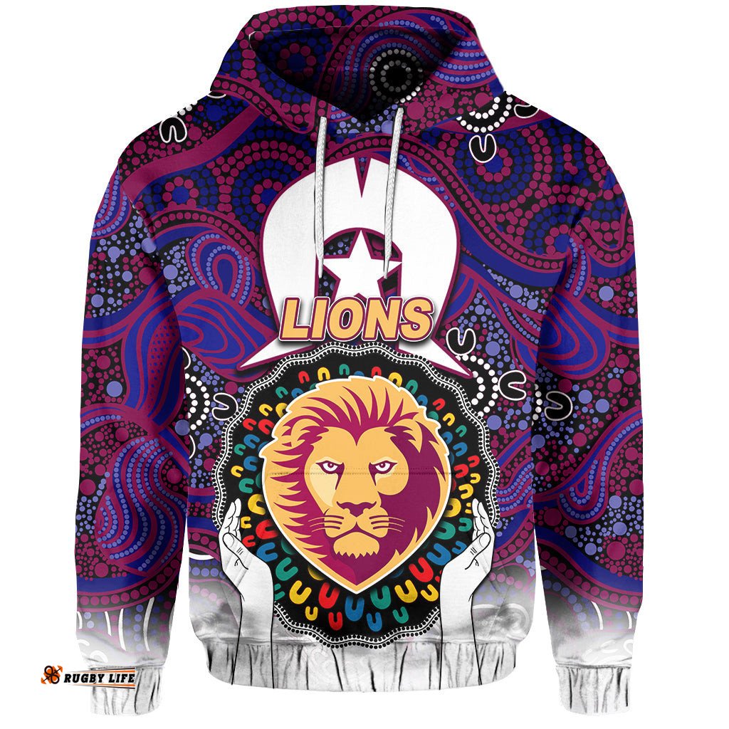 lions australian football hoodie naidoc week