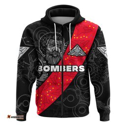 Bombers NAIDOC Week Zip Hoodie Essendon Ingenious Spesial Version