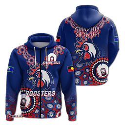 roosters rugby naidoc aboriginal hoodie
