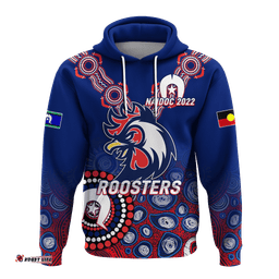 roosters rugby naidoc aboriginal hoodie