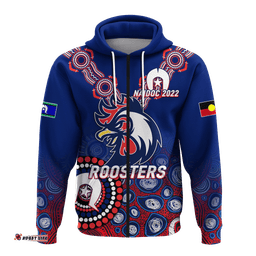 roosters rugby naidoc aboriginal hoodie