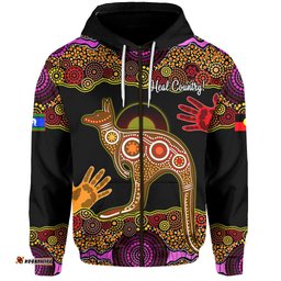 NAIDOC Heal Country Zip Hoodie Kangaroo Australia